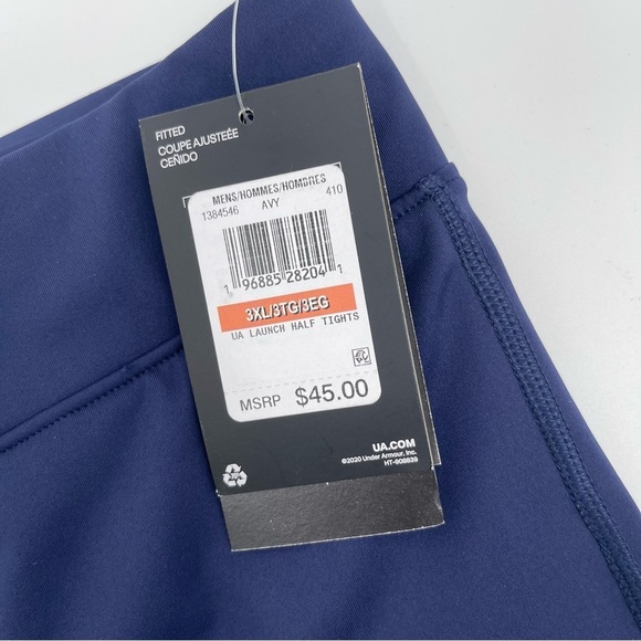 Under Armour Men's Size 3XL Navy Launch 1/2 tights NWT - Picture 8 of 9